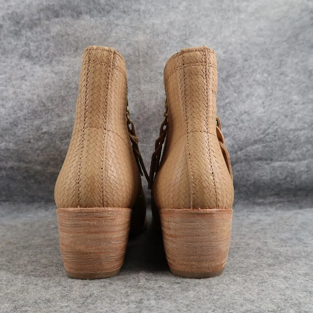 Wolverine Shoes Womens 7.5 Bootie Fashion Classic Textured Leather Brown Artisan